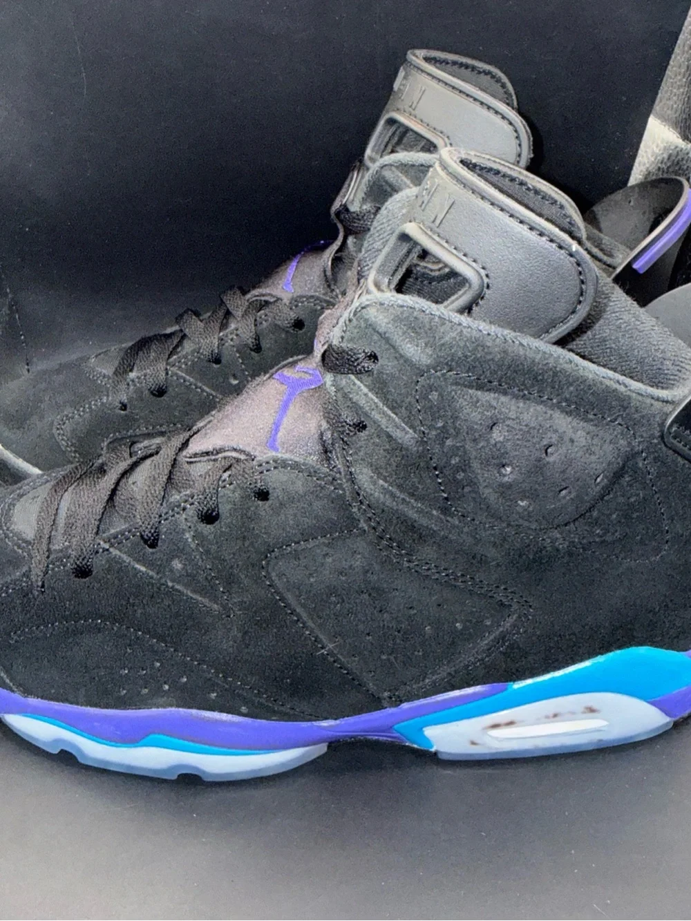 Size 9.5 - Air Jordan 6 Retro Aqua, CT8529-004, Very Clean, Replace Box, Good
